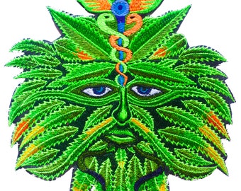 Medical Marihuana Spirit Patch Cannabis embroidery patch 7.5 inch