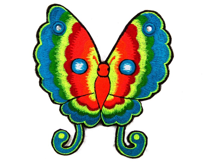 colorful butterfly patch medium size