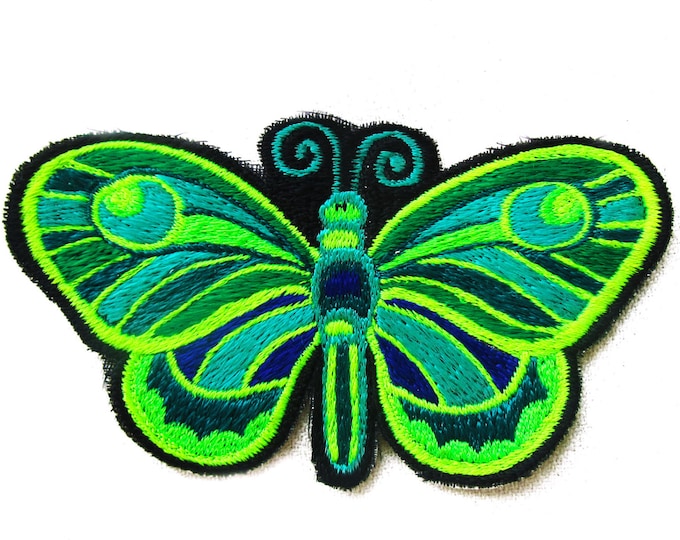 green butterfly patch