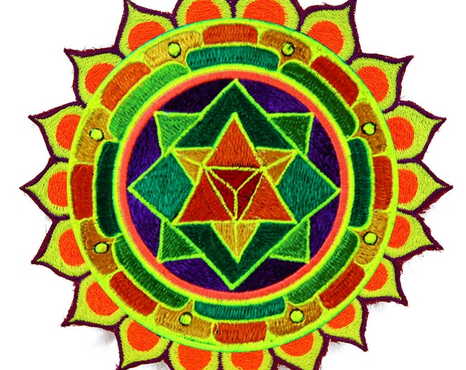 Merkaba Mandala Patch Drunvalo Melchizedek flower of life energy field