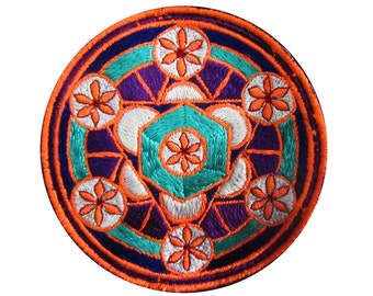 sacred geometry - patch - element aether flower of life blacklight active white