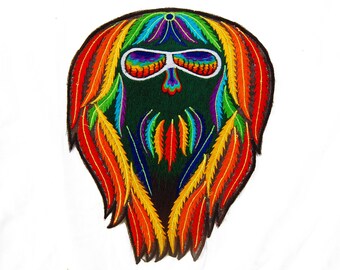 Rainbow Rasta Patch Weed Leaves