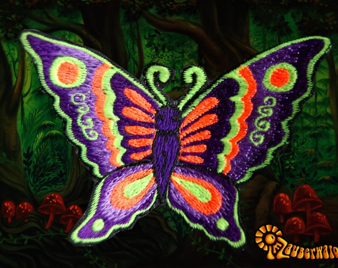 purple butterfly patch small size beautiful