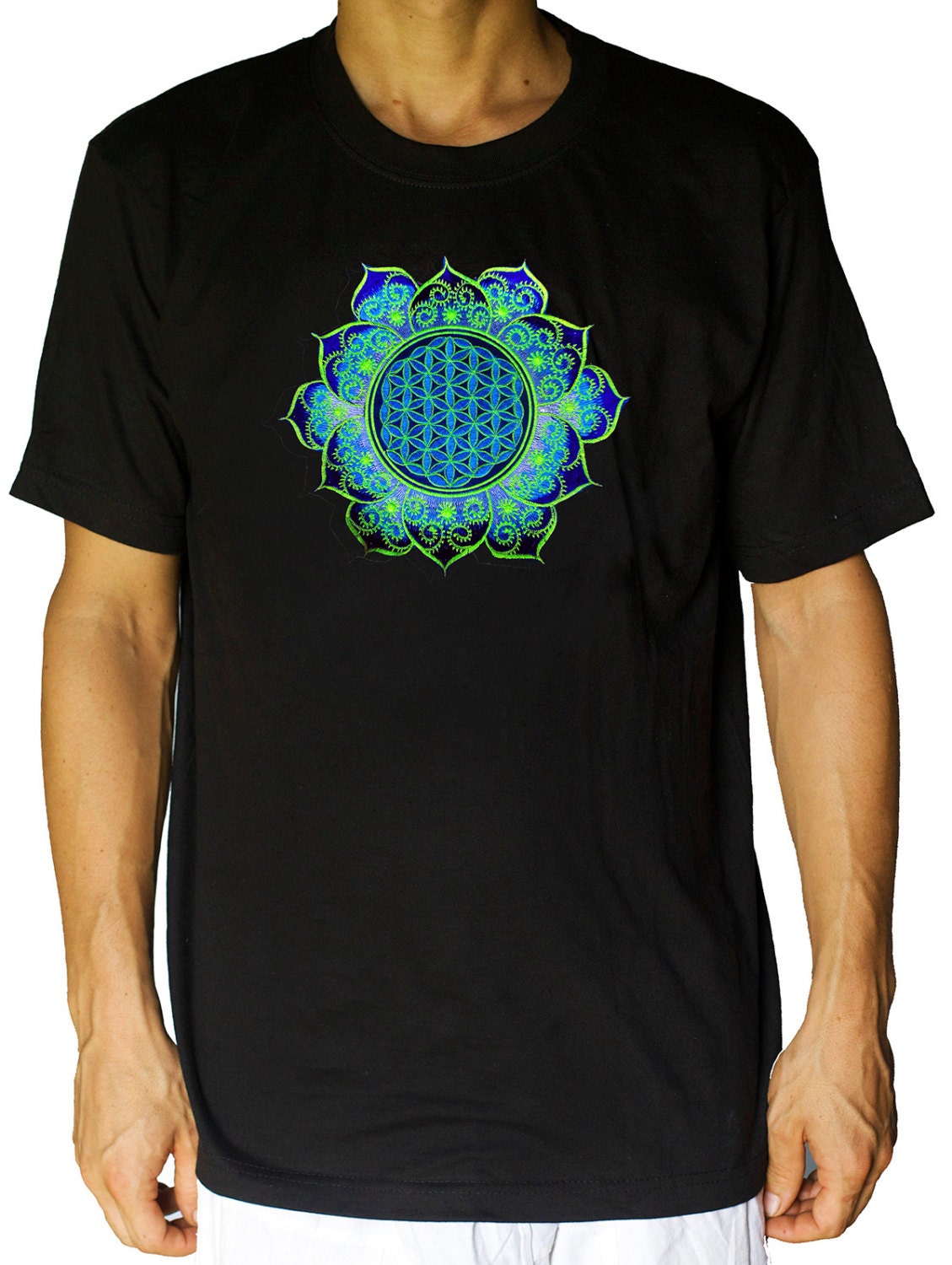 Flower of Life Shirt for Men Sacred Geometry Men's 