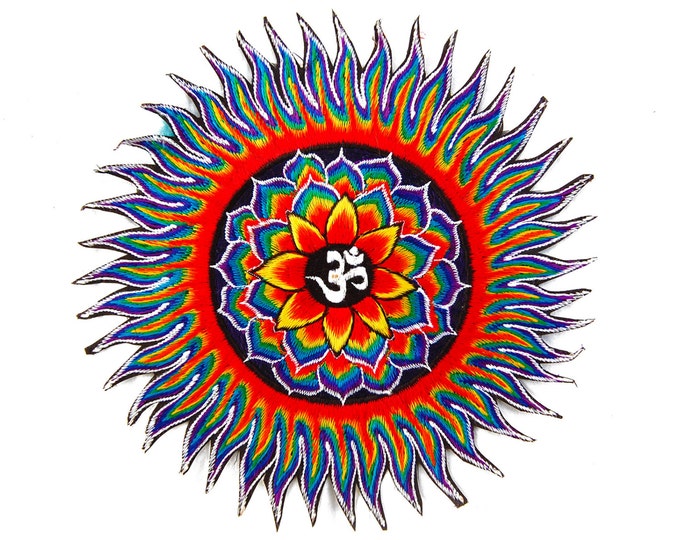 Rainbow Lotus AUM Patch