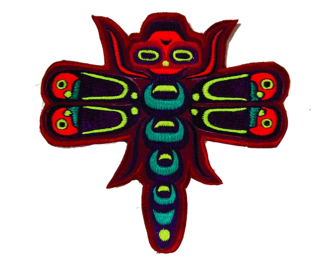 dragonfly patch medium size blacklight active psy