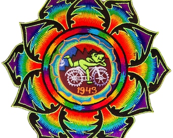 Bicycle Day Patch: Rainbow LSD Mandala, Psychedelic Art Albert Hofmann