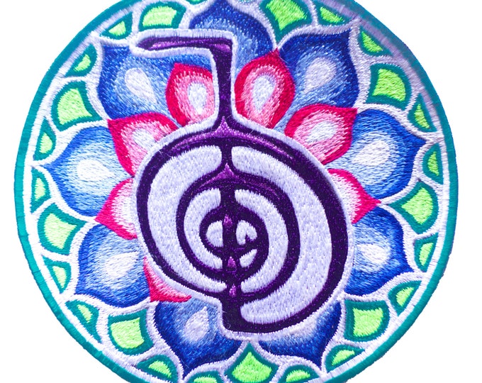 Cho Ku Rei Reiki Mandala Patch 7.5 inch - sacred healing geometry