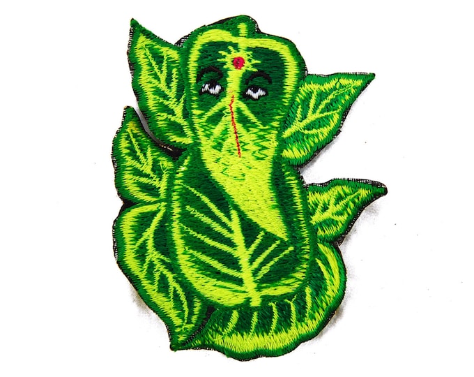 green ganesha patch small size