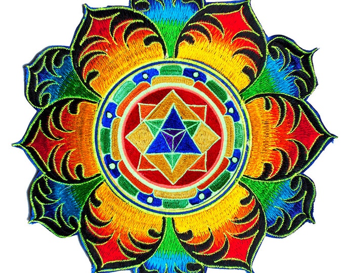 Merkaba Mandala Patch Drunvalo Melchizedek flower of life Mer-Ka-Ba