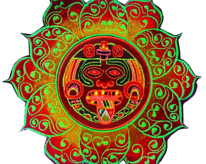 Hofmann 2012 mandala patch LSD red Maya  cult design