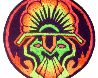 UV peyote starseed patch 4 inch full blacklight active psychedelic design