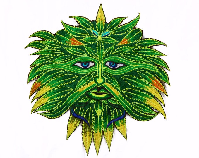 Weed Face Patch Marihuana Leaves