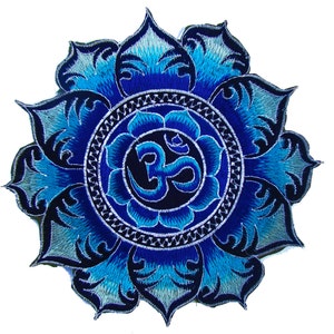 Blue Aum Mandala Patch Música Cósmica Goa Trance Festival Fiesta