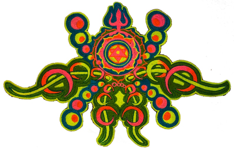 Hyperspace alien embroidery dmt being blacklight glowing uv  etsy