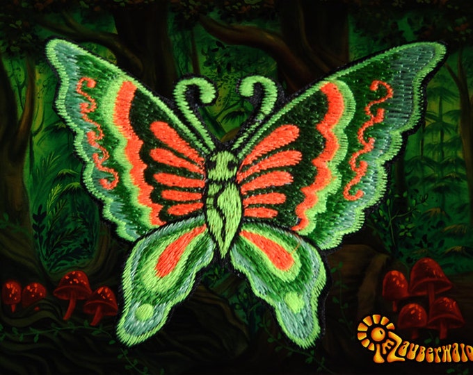 green orange butterfly patch small size beautiful