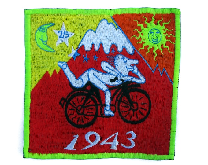 Red Bicycle Day Albert Hofmann 1943 LSD Cult medium Patch Burning Man Psychedelic Acid Trip Hippie Drug Visionary Divine Healing Medicine