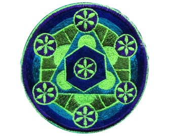 sacred geometry - patch - element aether flower of life blacklight active