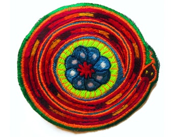 Peyote Snake Mandala Huichol small Patch 9cm