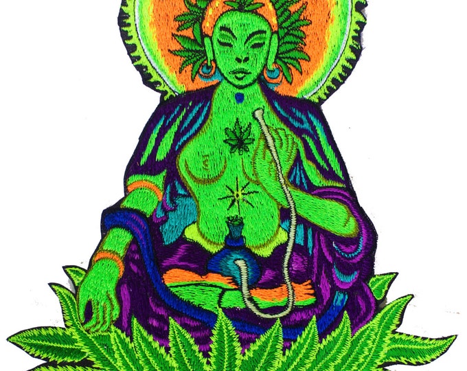 Marihuana Spirit Patch Cannabis embroidery shisha weed queen