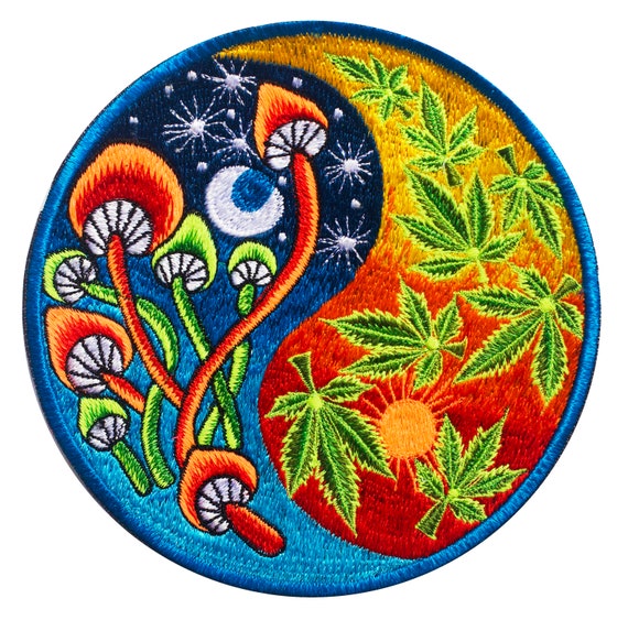 Handmade Yin & Yang Mandala Embroidered Patches Handmade Yin & Yang Mandala Embroidered Patches