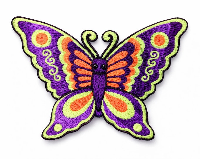 purple butterfly patch small size beautiful