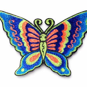 blue butterfly patch small size beautiful