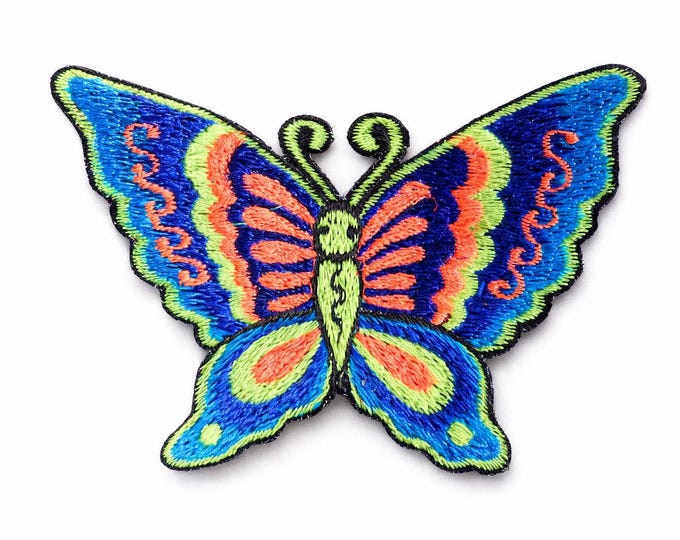 blue butterfly patch small size beautiful
