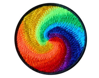 rainbow spiral Small Patch all the colours of the rainbow