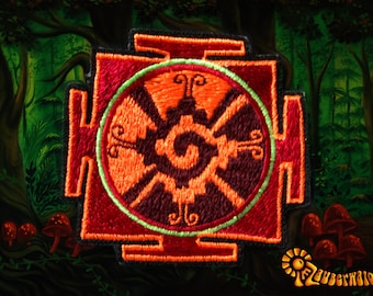 Red Hunab Ku Small Patch Center of the Galaxy Sacred Geometry Maya