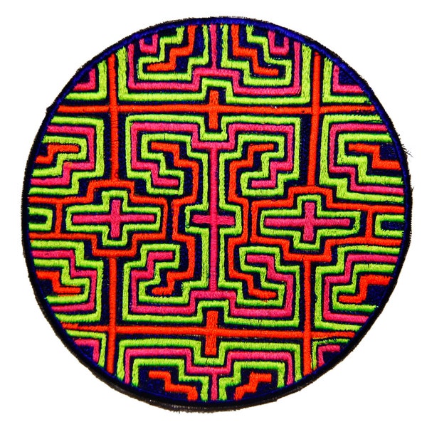 Blue Ayahuasca Shipibo Conibo Patch Visionary DMT Artwork