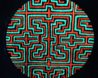 blacklight Ayahuasca Shipibo Conibo Patch Visionary DMT Artwork