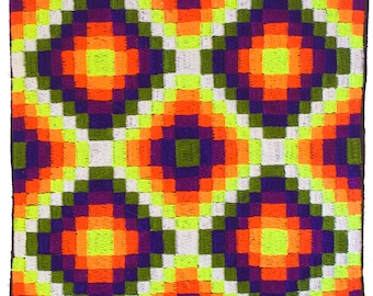 Rainbow Hologram Mandala - handmade psychedelic 7 inch embroidery patch beautiful decoration psychedelic tribal inspired