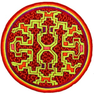 Ayahuasca Broderilapp: Visionär Shipibo-konst, Blacklight Reactive