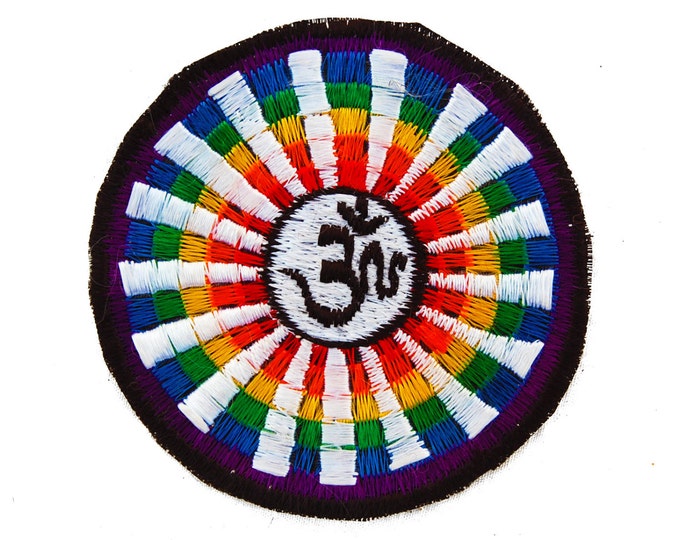 rainbow aum patch small size