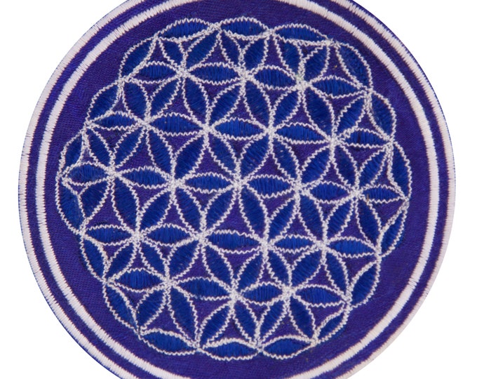 Flower of Life patch small size embroidery for sew on or as sacred geometry decoration holy pattern healing structure Drunvalo Melchizedek