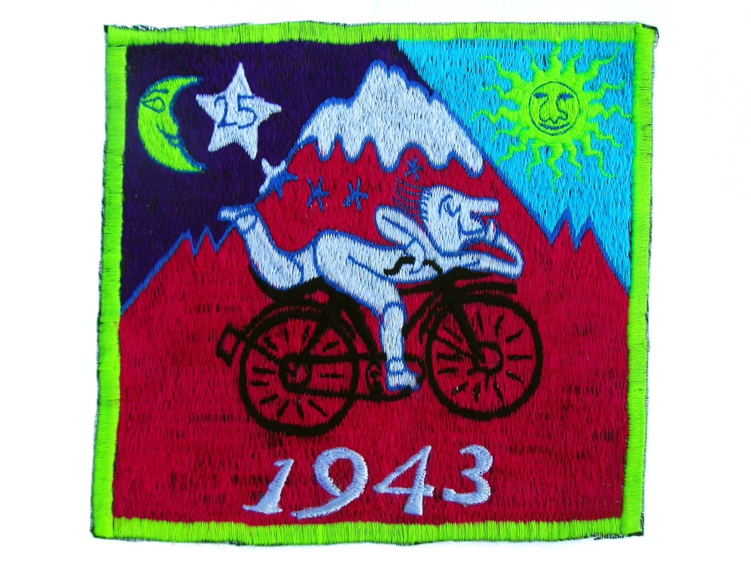 Pink Bicycle Day Albert Hofmann 1943 Lsd Patch Psychedelic Trip Hippie Drug Timothy Leary Psychotherapy Divine Healing Medicine