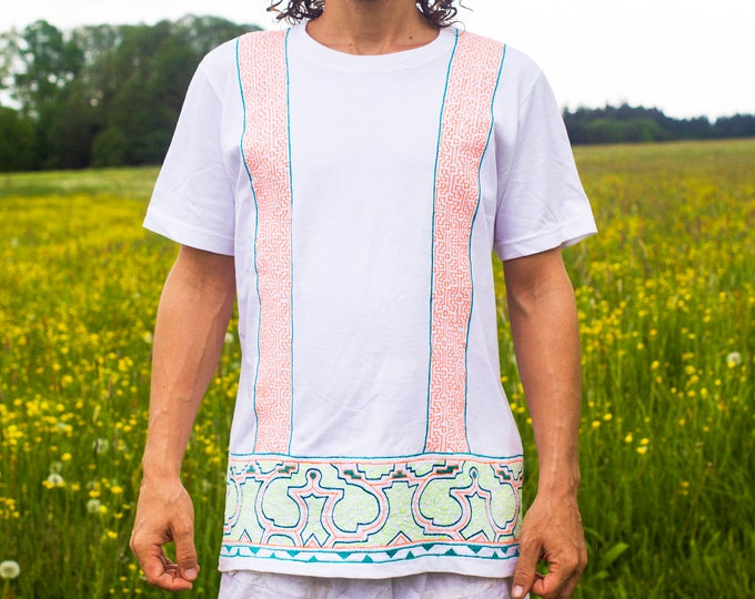 Ayahuasca T-Shirt white Shipibo Conibo DMT Psychedelic Artwork psy Tshirt yage