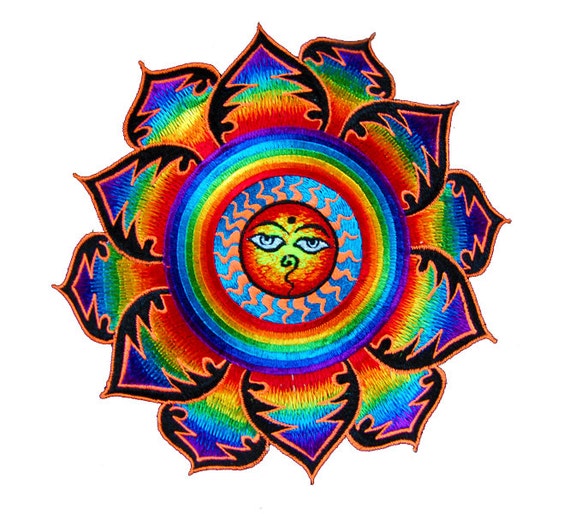 Handmade Embroidered Eyes of Buddha Mandala Patches Handmade Embroidered Eyes of Buddha Mandala Patches