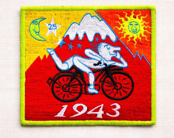 Red Bicycle Day Patch: Albert Hofmann LSD Trip, Psychedelic Art
