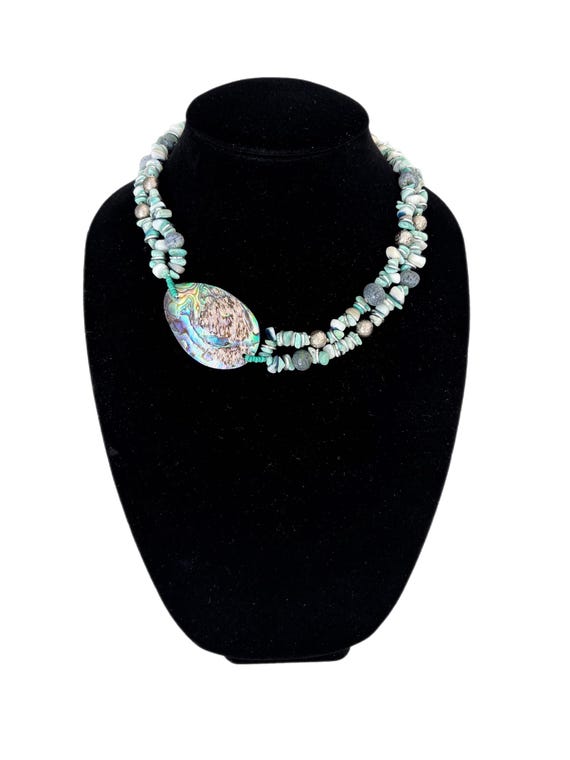 Vintage MIRIAM HASKELL Abalone Shell and Beaded S… - image 3