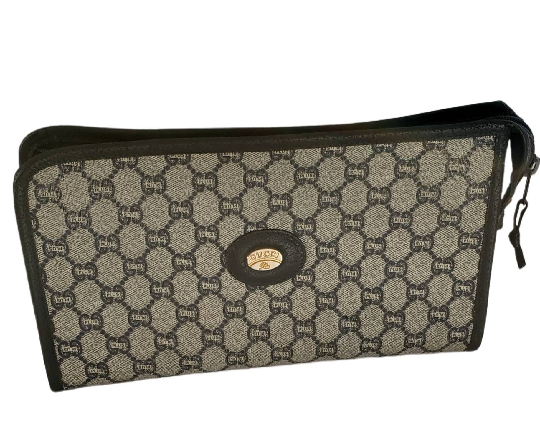 Gucci Monogram Pochette Bag in Brown – Recycled Luxury