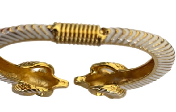 Vintage KJL Kenneth Jay Lane Double RAMS Head Gol… - image 4