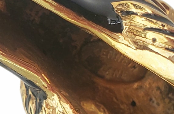 Vintage KJL Kenneth Jay Lane Ram's Head Cuff Brac… - image 10