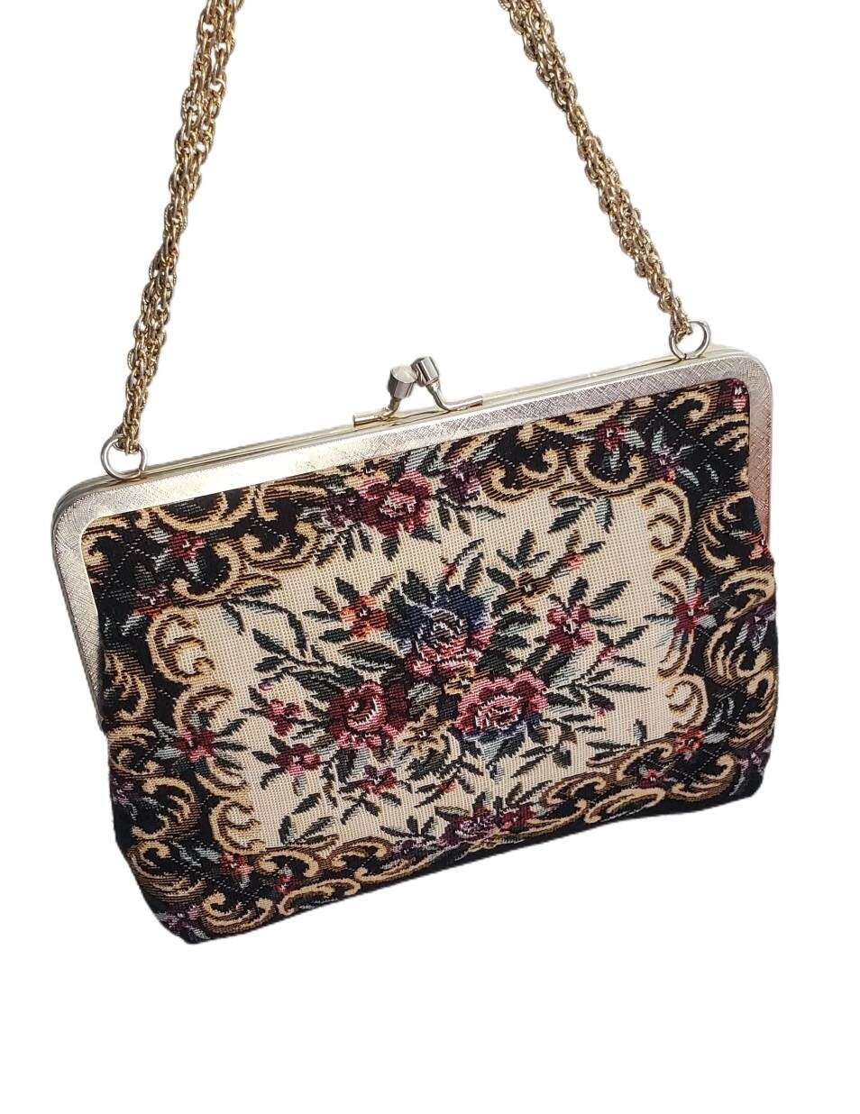 【カセットテープケース】珍品 ミシェラン MICHELIN 昭和レトロ Vintage Mister Ernesto TAPESTRY Small Handbag With Chain