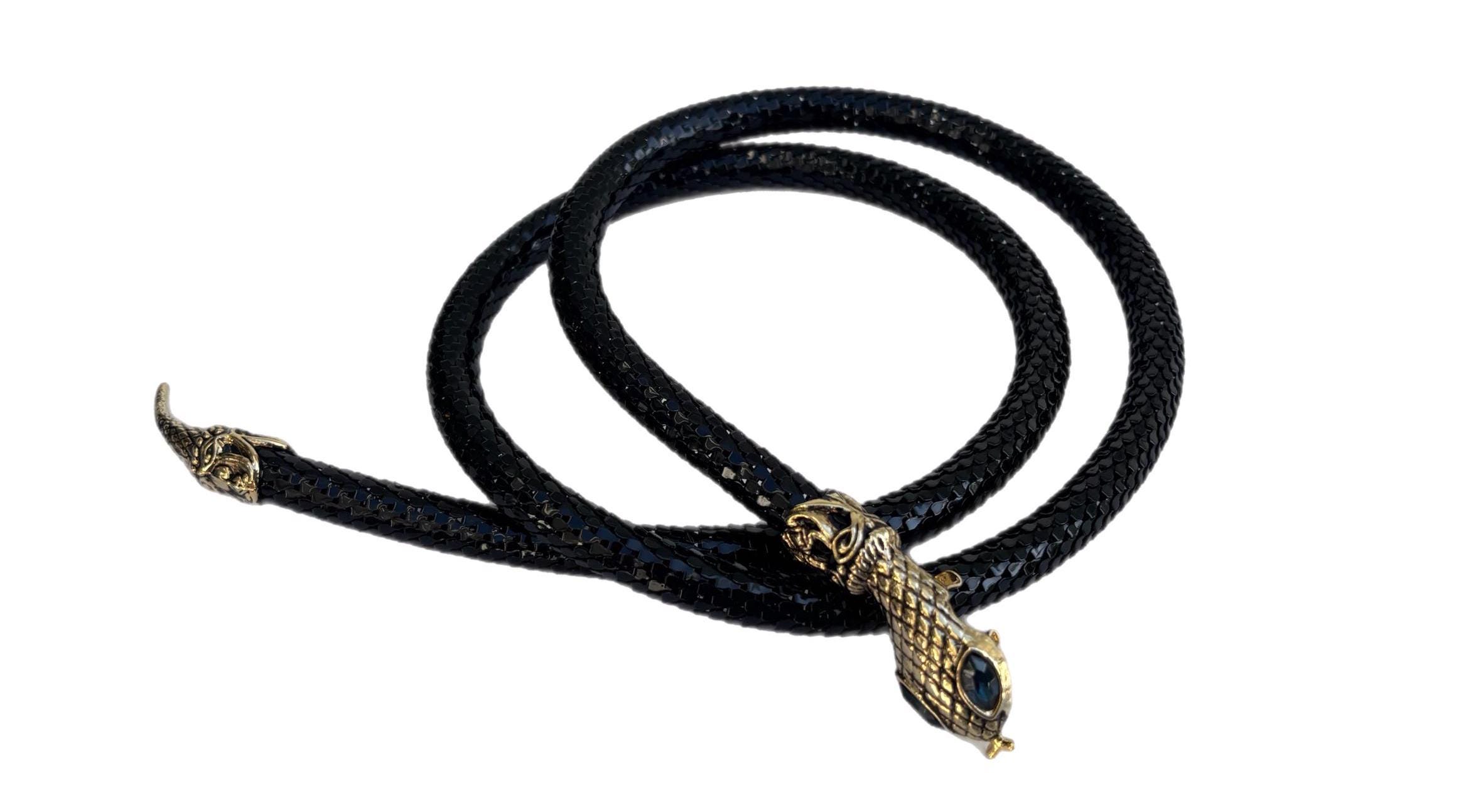 Rare Vintage DL Auld Black Mesh Snake Belt / Necklace / Wrap Bracelet Rare Vintage DL Auld Black Mesh Snake Belt / | Mercari main image 2