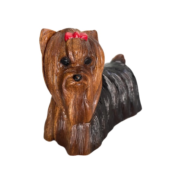 TIMMY WOODS Beverly Hills Yorkshire Terrier Yorkie Hand Carved