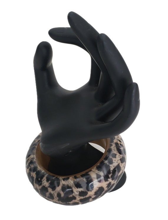 Super CHUNKY LEOPARD Animal Print Pattern Black B… - image 5