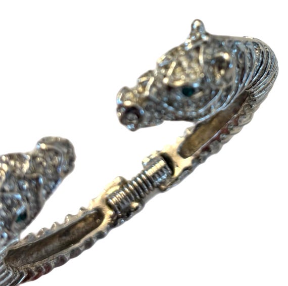 Vintage KJL Kenneth Jay Lane SILVER Tone Double Z… - image 5