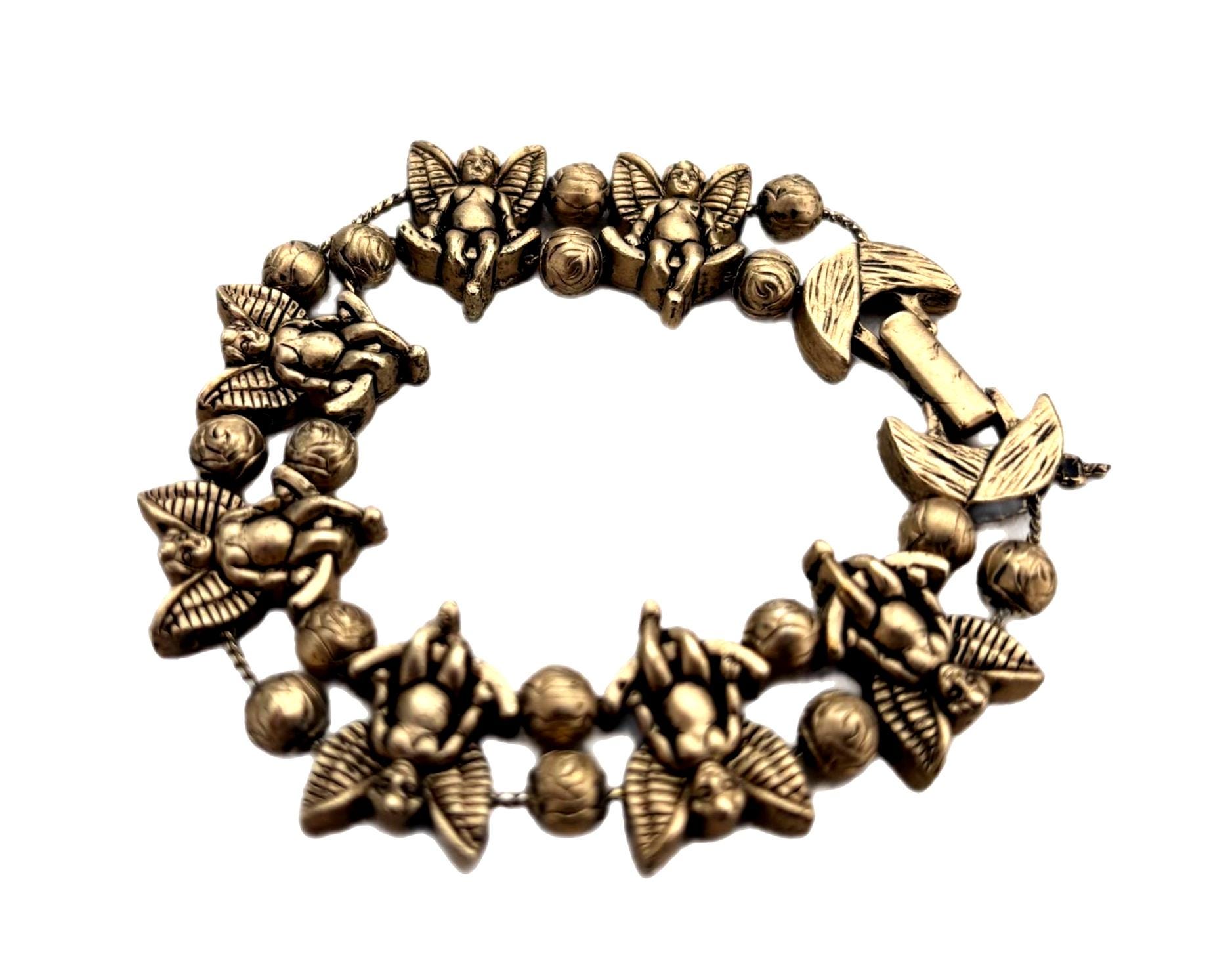 Vintage Cherub Charm Bracelets - Etsy display picture 3
